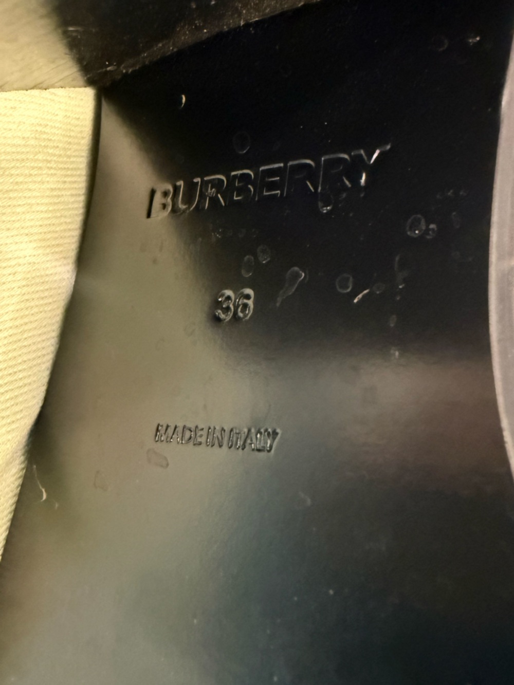 Burberry Black Monogram motif leather ankle boots, Size 36 - Picture 11 of 12